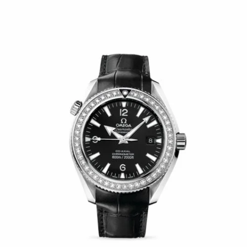 Omega Seamaster Planet Ocean 600M Co-Axial 42 Stainless Steel / Diamond / Black / Alligator 222.18.42.20.01.001 (22218422001001)